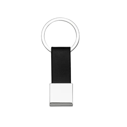 CHAVEIRO METAL COM COURO